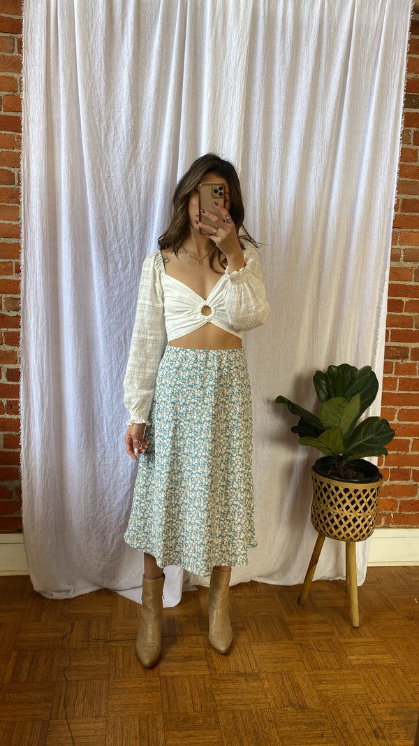 Lush Forget Me Not Midi Skirt