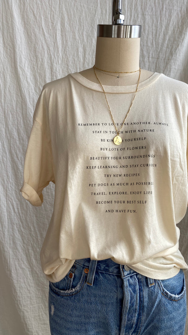 Project Remember to List Tee